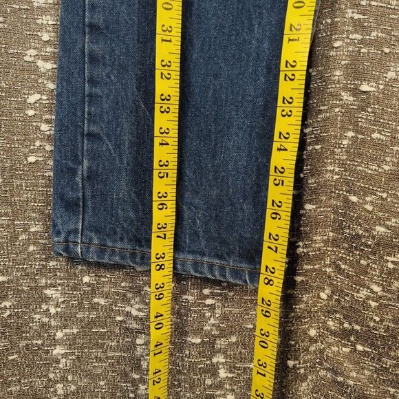 Vintage 60s/70s Straight Leg Denim Western Blue Jeans Talon Zipper 30x30 - Picture 12 of 16
